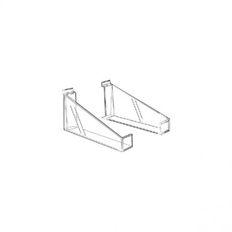 Acrylic Frame Slat Wall Brackets Large Pair