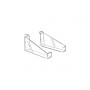 Acrylic Frame Slat Wall Brackets Large Pair