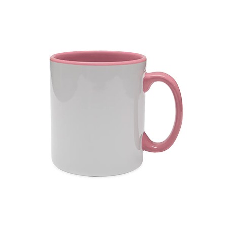 10oz Coloured Inner Durham Mugs Pink (6 Pack)