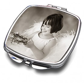 Compact Mirror with insert 2.5x2.8" Square