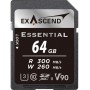 Exascend Essential 64GB SDXC UHS-II V90 W260MB/s