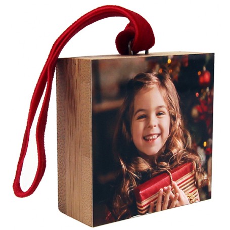 Bamboo Blox Ornament 2x2"