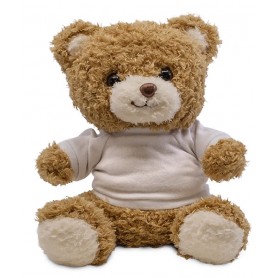 Plush Soft Toy Teddy with T-Shirt 18cm Dye Sub