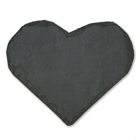 Photo Slate Coaster Heart 14x11.5cm