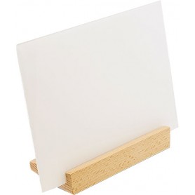 Glass Photo with Wooden Base 15x20cm