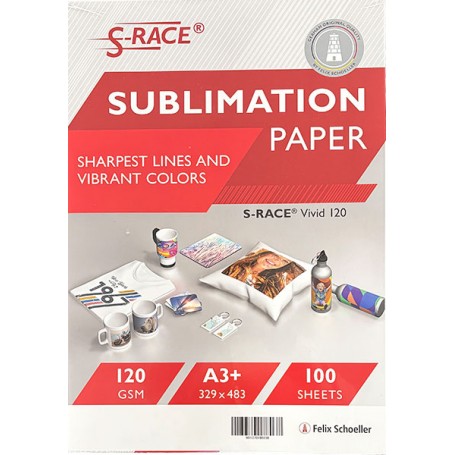 S-Race A3+ Dye Sub Paper 120gsm (100 Sheets)