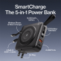 Statik Smart Charge 6-in-1 Travel Charger Black