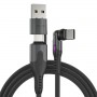 Statik PowerPivot Pro Cable 2m USB-A/-C to C Black