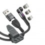 Statik 360 Pro Mag Cable USB-A/-C to3 3m Black
