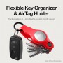 KeySmart V2 Loop Air Flex Key Holder Red
