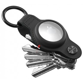 KeySmart Air Vegan Leather Key Holder Black