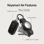 KeySmart Air Vegan Leather Key Holder Black