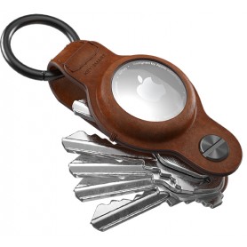 KeySmart Air Leather Key Holder Brown
