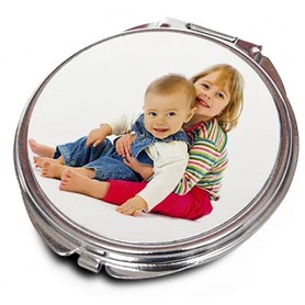 Compact Mirror with insert 2.3 x2.5" Round