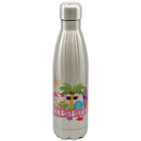 Bottle Metal Cola Style Silver 500ml