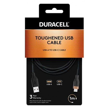 Duracell USB-A - USB-C 3.0 Gen 1 Braided 1m