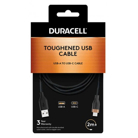 Duracell USB-A - USB-C 3.0 Gen 1 Braided 2m